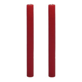 Set X 2 Velas Candelabro 22 X 24 Cm Rojas