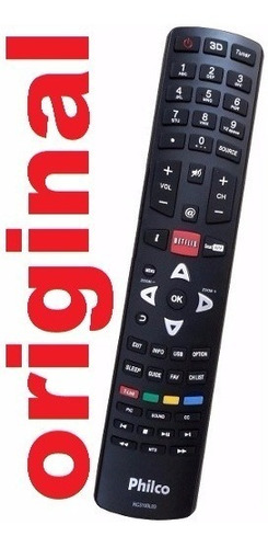 Controle Remoto Original Tv Philco Rc3100l03 C/ 3d E Netflix