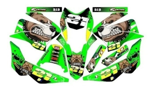 Stickers, Calca, Vinil, Para Moto 150z Verde 2020 Mod-121