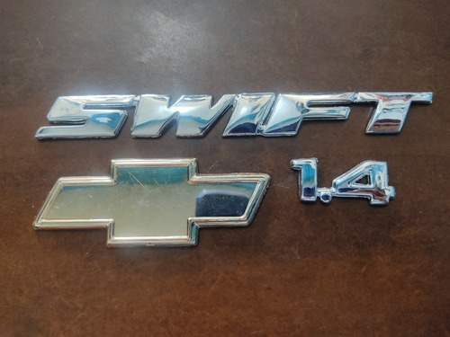 Kit Emblemas Chevrolet Swift 1.4 Logo Dorado 3piezas Foto 3