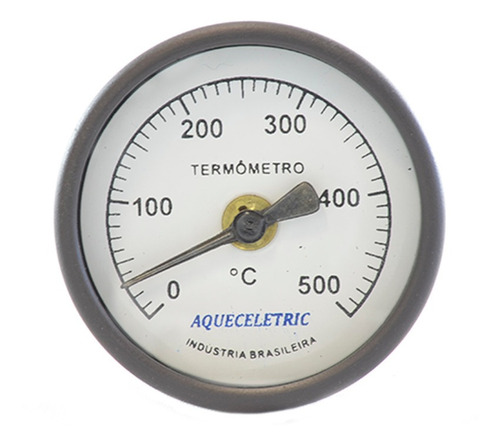 Termômetro Analogico 500 Graus Forno Iglu A Lenha Haste 20cm