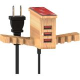 Soporte Para Auriculares De Madera Con Cargador Usb