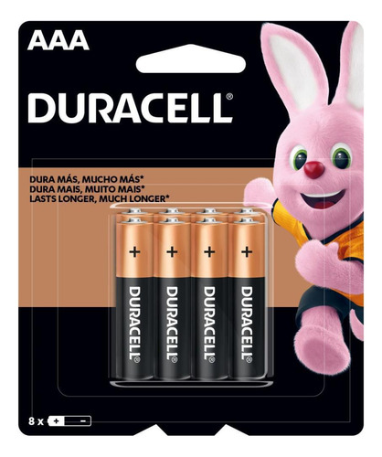 Pilha Alcalina Palito Aaa 12 Blisters X 8 Un. Duracell Cx