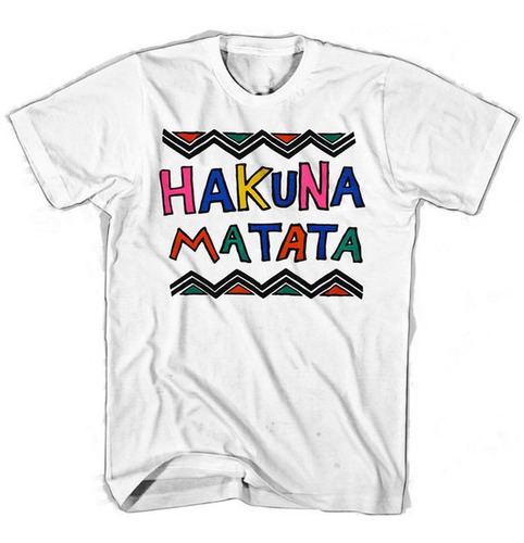 Playera Camiseta Unisex Frases Hakuna Matata Colores Arcoiris 