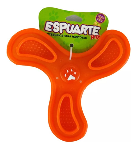 Juguete Perro Boomerang Masticable Atrapar Goma Rigida 