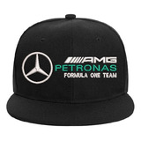 Gorro Snapback Plana Mercedes Benz Formula Uno Bordado