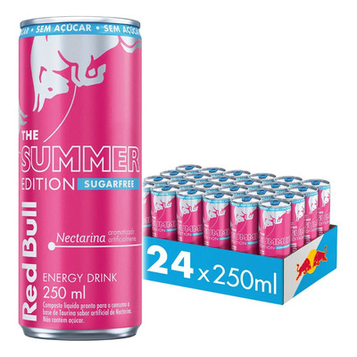 Pack De 24 Latas Red Bull Energético, Summer Edition, Nectarina, Sem Açúcar, 250ml | MercadoLivre