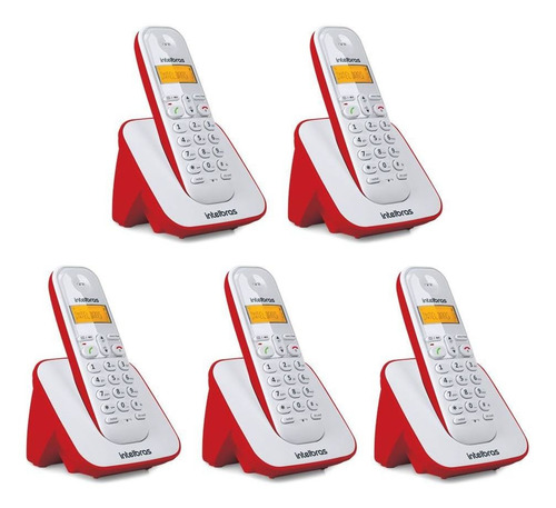 Kit Telefone S/fio Ts 3110 + 4 Ramais Ts3111 Br/vm Intelbras