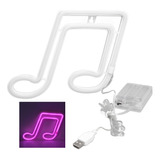 Led Neon Sign Light Music Note Night Concert Wall Lamp Party