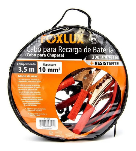 Cabo Chupeta Para Bateria 3,5mts 61.01 - Foxlux