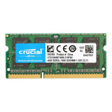 Memória Ram Crucial 4 Gb Ddrl3 1600 Mhz 1.35v P/ Notebook