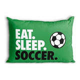 Comer. Dormir. Fútbol. Funda De Almohada | Almohadas De Fútb