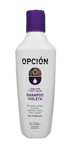 Shampoo Matizador Violeta Opcion Cabello Rubios 225ml