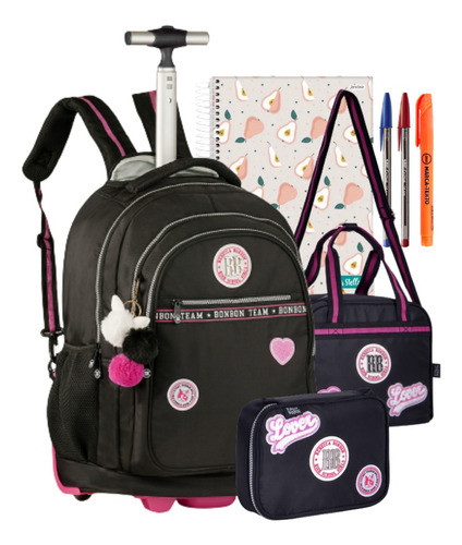 Kit Mochila Rodinha Rebecca Bonbon Escolar Juvenil Lançament