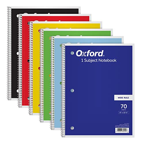 Cuadernos Para Zurdos Cuaderno En Espiral Oxford, Paquete De