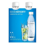 Botellas 1 Litro  Twinpack Soda Stream Pack X 2 Blancas  