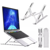 Soporte Base Para Notebook Ergonómico Regulable Plegabl Gris