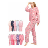 10 Pijama Polar Calientita Dama Dos Piezas Estampad + Regalo