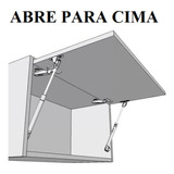 Kit 4 Pistão Porta Armário Abre P/ Cima Gás 100n Amortecedor Cor Branco