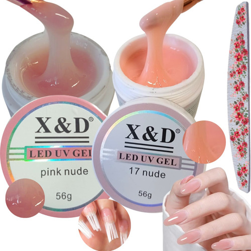 Kit 2 Gel Xed Para Alongamento De Unhas 56g Manicure Unha