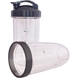 Kit X2 Vasos 32 Oz+tapa Abrefacil+aro Nutribullet 600w-900w