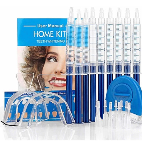 Blanqueador Dental Kit Whitening Oral Gel Al 44% 10 Jeringas