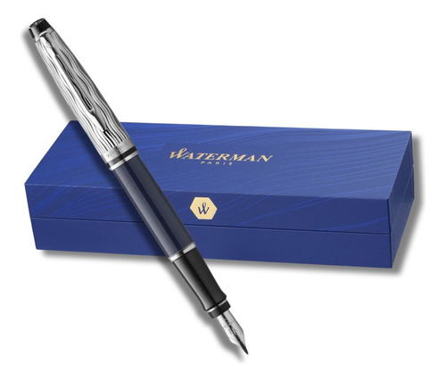 Pluma Fuente Waterman Hemisphere Delux Azul