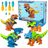 Dinosaurio De Juguete Con Taladro Eléctrico Para Niños 4pcs