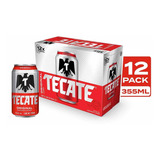 Cerveza Clara Tecate Original 12 Pack Lata 355ml