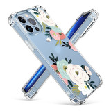Funda Tpu Diseño Flores Para iPhone 13 Pro Max + Vidrio