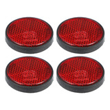 4 Reflejantes Plástico 44.5mm Diá Rojo Para Moto Bicicleta