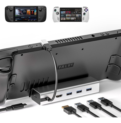 Tv Docking Station Para Steam Deck Oled Dock 2023 Rog Ally, 