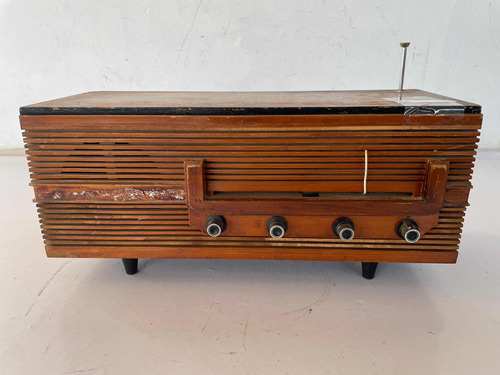 Rádio Motoradio Em Madeira Antigo Para Decoração