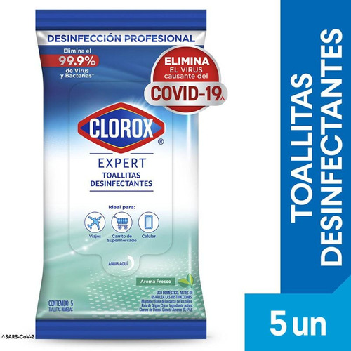 Toallitas Desinfectantes Clorox Expert Fresco 5 Un Oferta