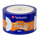  Dvd-r  Printable Verbatim Blanco 50 Piezas.