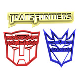 Cortante Galletitas Fondant Transformers X 3 Unidades