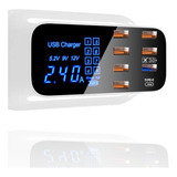 Carregador Usb Fast Charger Rápido 8 Portas Bancada Inteligente