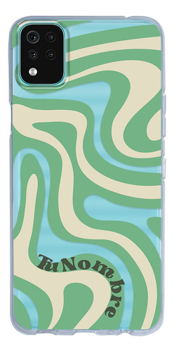 Funda Para LG Para Mujer Curvas Verde Con Tu Nombre