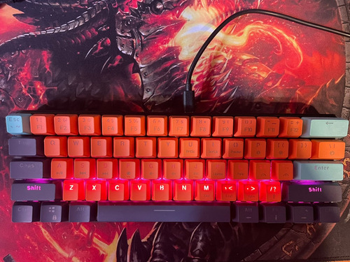 Teclado Gamer Mka610 Mecanico Switch Red 61