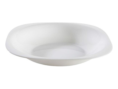 Plato Hondo Vidrio Cuadrado Carine Blanco 21cm X12u Luminarc