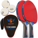 Juego De 2 Paletas De Ping Pong