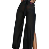 Calça Feminina Abertura Lateral Simples Ocasional Saída 