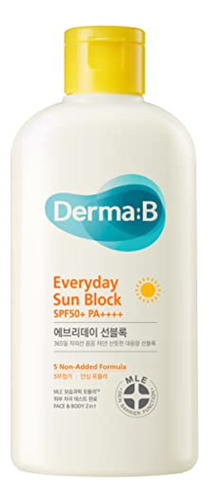 Derma B Everyday Sun Block Protector Solar De Gran Tamaño Sp
