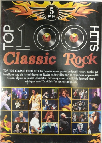Top 100 Hits Classic Rock Dvd Colección Nuevo 5 Dvd's