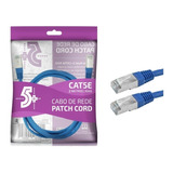 Cabo De Rede Blindado 2m Ethernet Rj45 Cat5e Azul 2 Metros