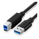 Cabo Usb 3.0 Para Tipo B Impressora Ugreen 2 Metros Preto