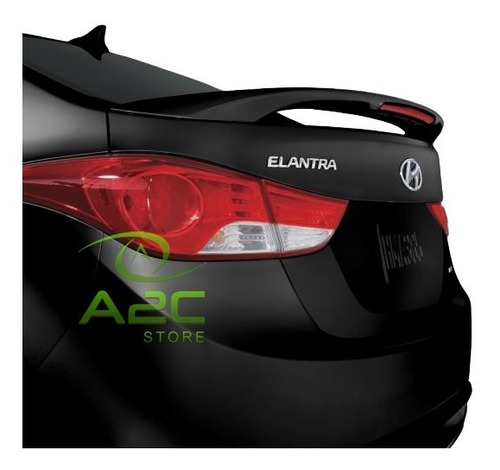 Aerofolio Elantra Pintado Preto Led 2012 2013 2014 2015 2016