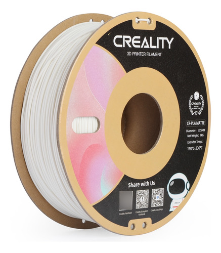 Creality Filamento Cr-pla Mate 1,75mm 1kg Blanco