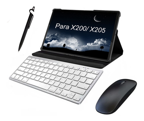 Capa Para Galaxy Tab A8 10.5  X200 X205  + Teclado + Mouse