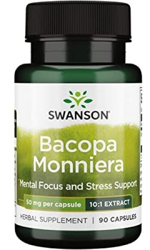 Bacopa Monniera 10:1 Extracto 50mg Pureza !